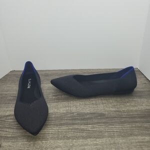 Rothys The Point II Women's Size 8 US Black Pointed Toe Slip on Flats Shoes